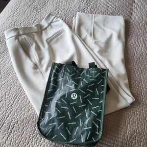 Elegant Lululemon White Women's Pants, Size L